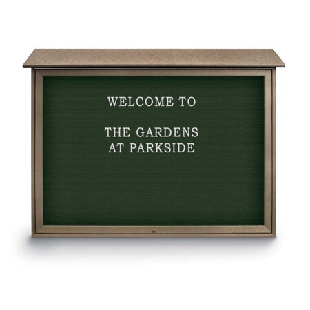 United Visual Products Indoor Enclosed Combo Board, 42"x32", White Frame/White Porcelain & Buff UVCB4232W-WHTPORC-BUFF